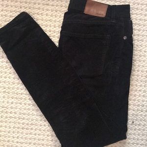 Madewell 9 inch high riser skinny velveteen jeans